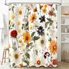 Floral Printed Shower Curtain Decorate Your Bathroom with Fresh Flowers In White Multicolor Floral Design