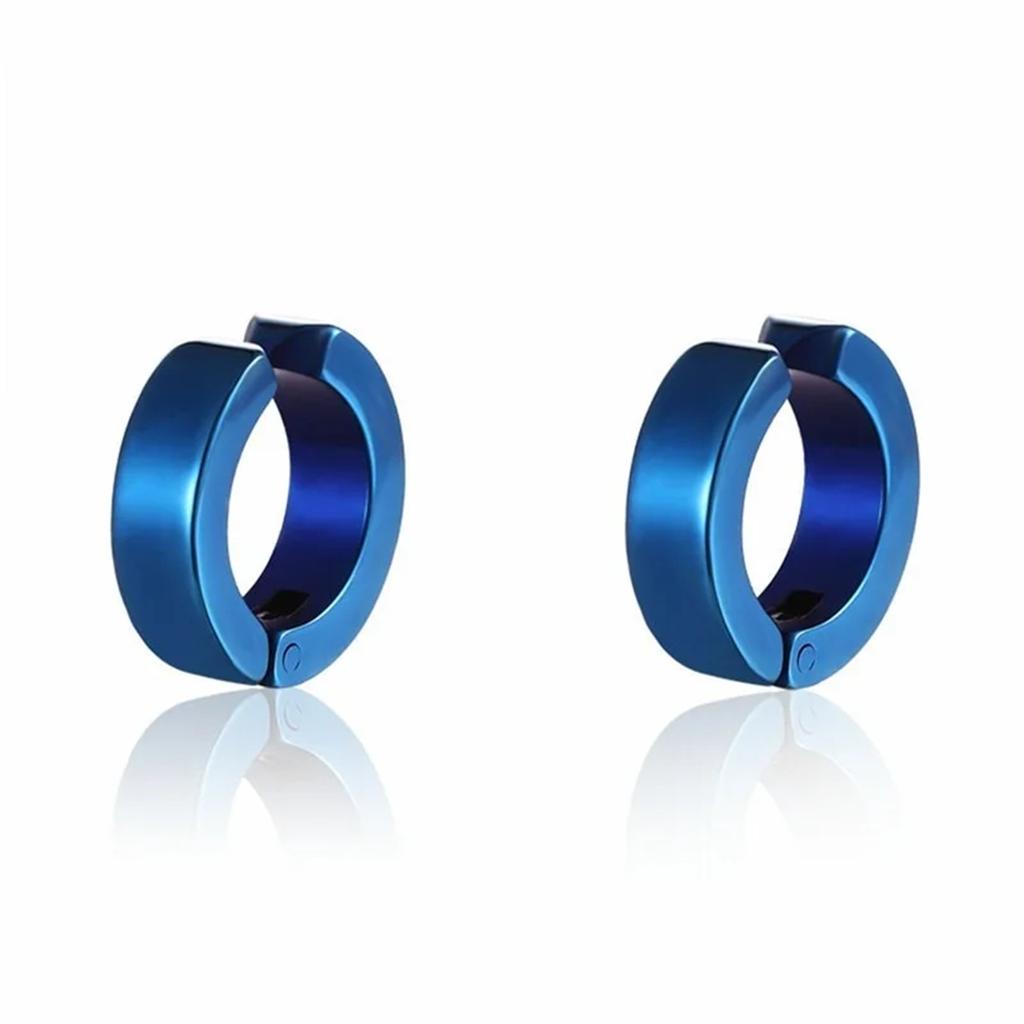 2 Stück 316L Modischer Edelstahl Manschetten-Ohrring, Nicht-Piercing Creolen-Ohrclip, Fake-Piercing Ohrring Creolen CLE