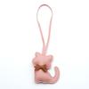 1PC Kitten-Shaped Bags PU Leather Cat Lovers Cat Keychain Luggage Keyring with Brown Bow Tie Gift Multiple Options Available