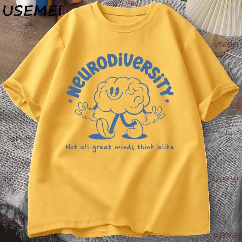 

Autism T-Shirt Men Special Ed T Shirts Mental Health Teacher Tee Special Education T Shirt Men Loose Y2k Clothes L жёлтый