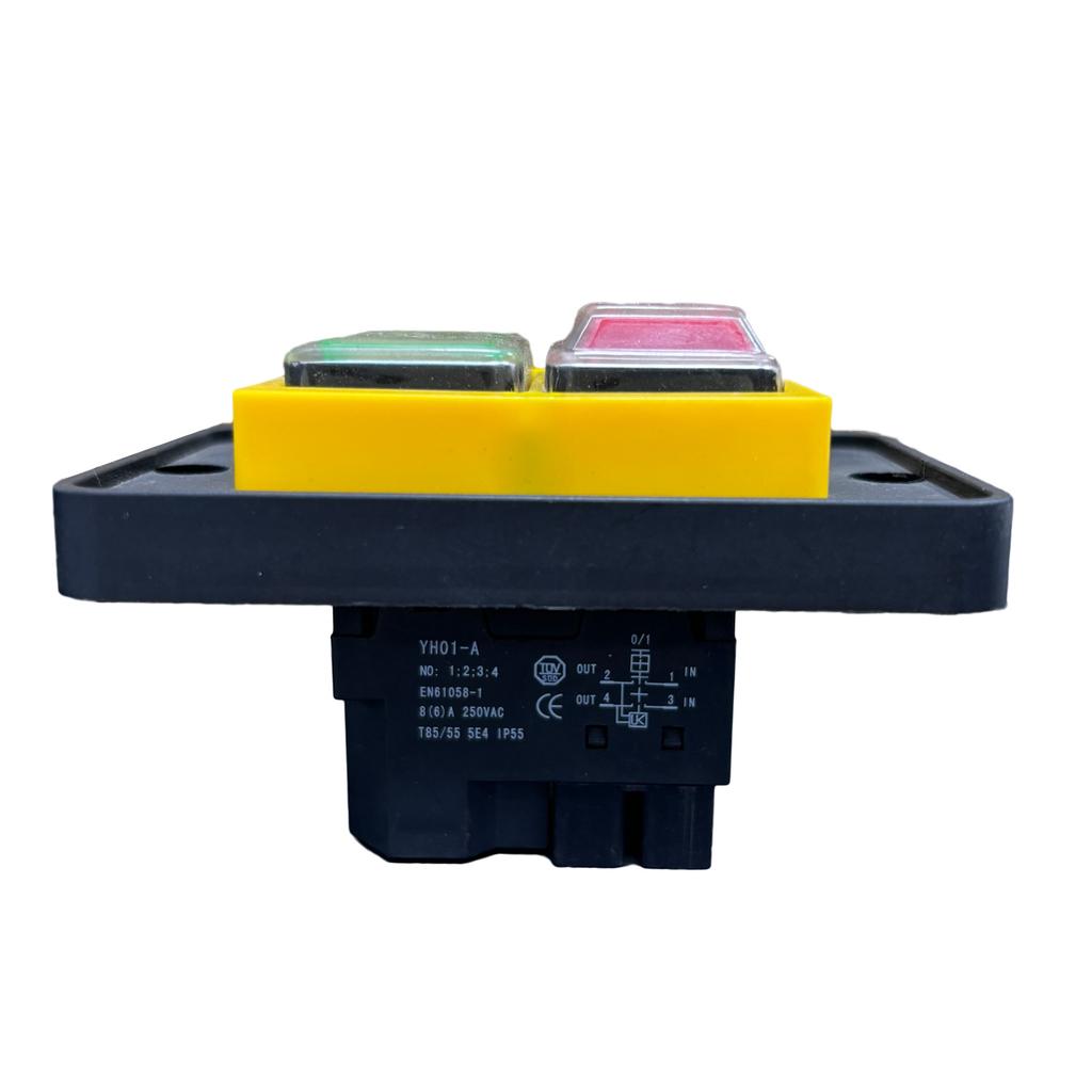YH01-A Electromagnetic Button Switches 4/5 Pin Push Button Switches Momentary Button Suitable for Cutterbar Bench Drill