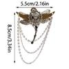 Wing Gear Hair Clip Brooch Clip Steampunk Hat Pin Decorative Corsage Pin