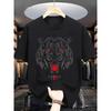 Europäische Größe Sommer Herren Mode Muster Kurzarm T-Shirt Buchstabenmuster Druck