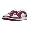 Jordan Air Jordan 1 Slip Resistant Abrasion Resistant Low Top Vintage Basketball Shoes Unisex Burgundy HF3148-102(Team963-)