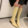 Fashion Zipper Women 'S High Boots Leather Elegant Thigh High Boots Female Fashion Party Shoes Autumn Winter Designer