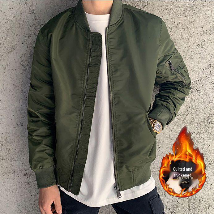 2026 Men's Korean Style Loose Fitting Baseball Jacket, Plus Size Casual Streetwear