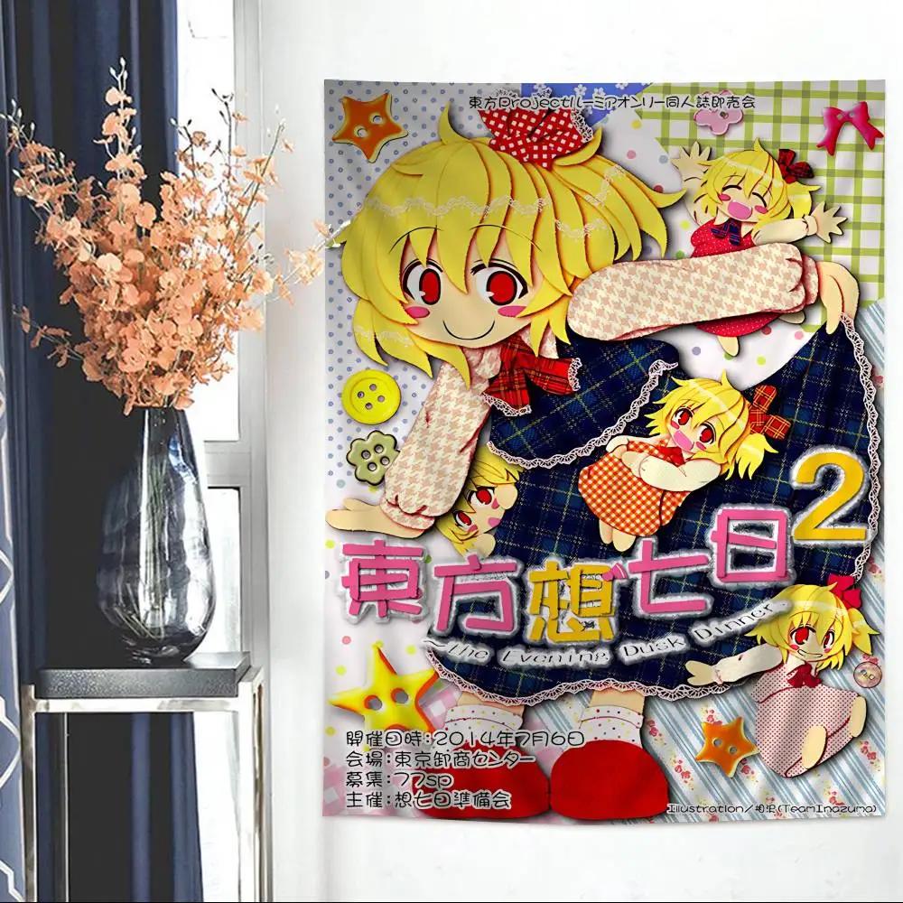 Classic Anime T-Touhou P-Project Game Chart Tapestry Bohemian Wall Tapestries Mandala Wall Art Decor