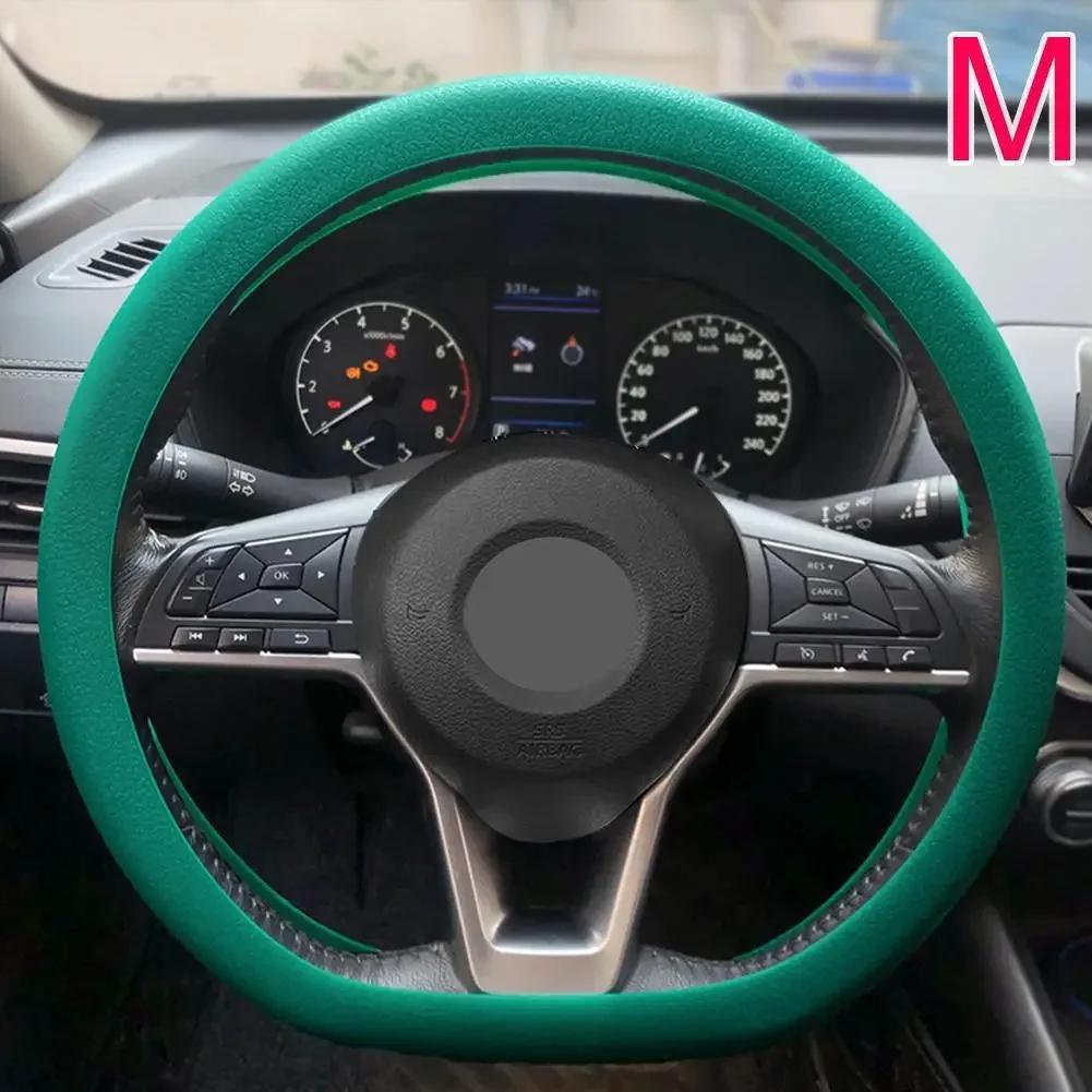 Upgraded car steering wheel cover silicone gloves anti slip and anti sweat soft multi-color car decoration DIY accessories tools