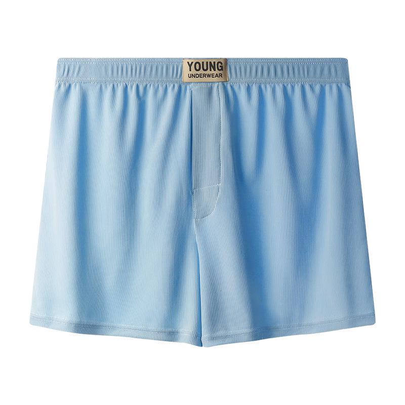 Men's Plus Size Ice Silk Casual Shorts - Breathable and Soft for Summer, Sleepwear, or Home.