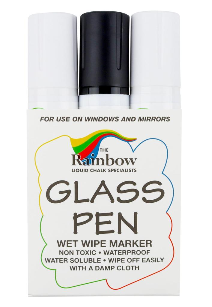 Glass Pen Window Liquid Chalk Pens for Whiteboard Markers with Washable Paint Car Mirror Parties Pens Black White Jumbo Markers Glass, - Graduations,