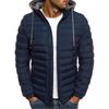 Men's Hooded Zipper Cotton Clothing Winter Casual Warm Jacket Winter Clothing Top