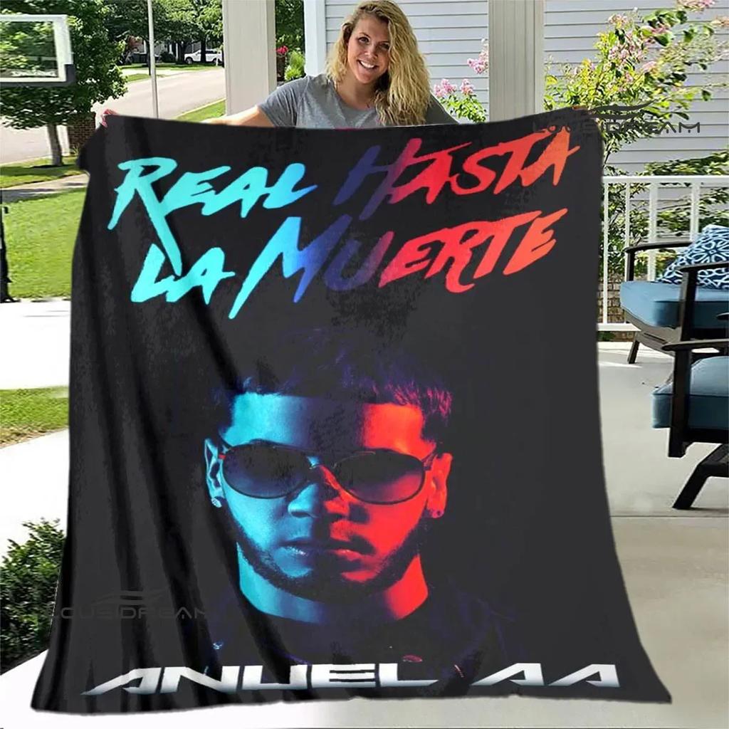 Rapper Anuel AA printed blankets Flange Warm blanket soft and comfortable home travel bed blanket picnic blankets birthday gift