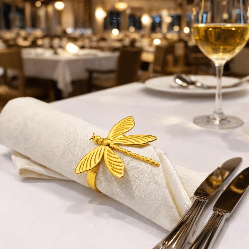 6 Pieces/set Elegant Napkin Holder Minimalist Insect Napkin Buckle  Valentines Day