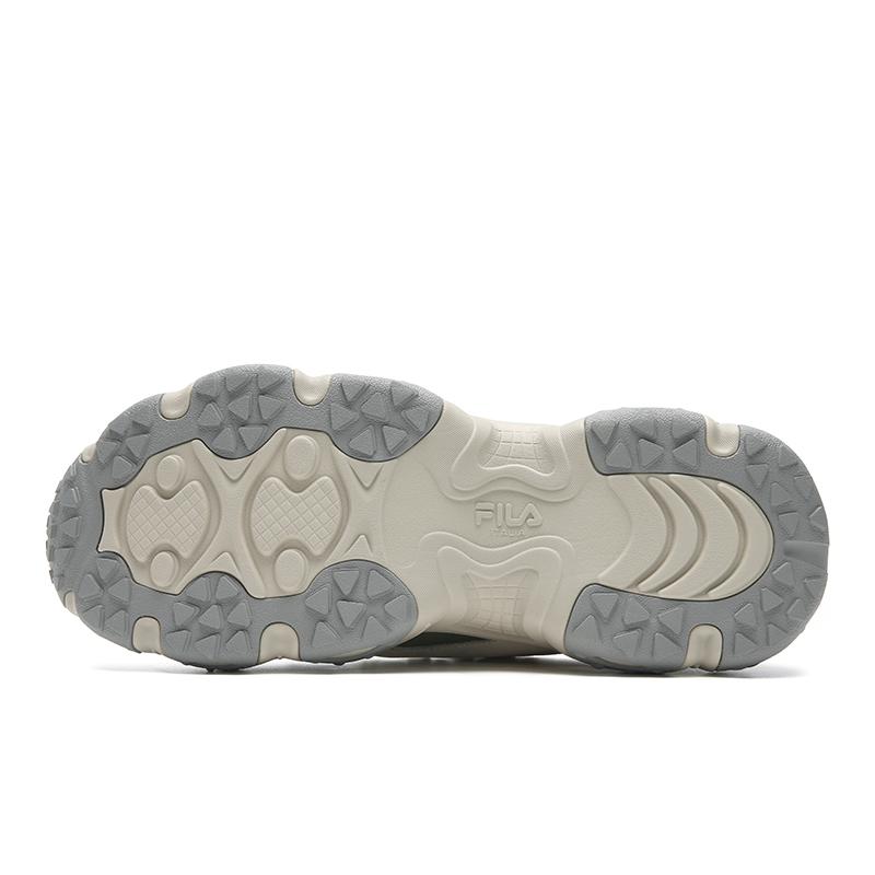 Fila FLUID 7 Cushioning Abrasion Resistant Lightweight Height Increasing Low Top Chunky Sneakers Men's White Gray F12M612103FWR