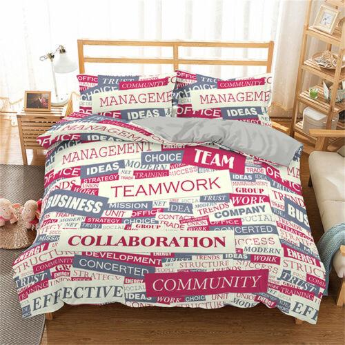 Doona Duvet Quilt Cover Set Colorful Pillowcases Single Double Queen King Beds
