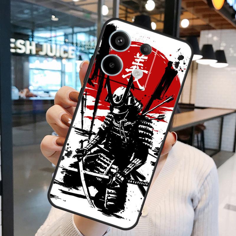 Japanese Bushido Samurai Case For Xiaomi Redmi Note 11 9 10 12 13 14 15 Pro Plus Redmi 15 15C 10C 12C 13C 14C Cover