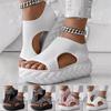 Fashion Casual Sandals for Women Women's Thick Soled Hollow Mesh Breathable Shoes Summer Heightening Wedge Strap Sandals