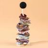 Wood Hair Elastic Organizers Multifunctional Desk Storage Rack Nonslip Base for Hair Accessories and Stationery Supplies
