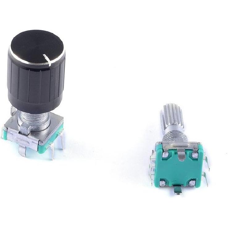 5Pcs 360 Degree Rotary Encoder Code Switch Digital Potentiometer with Push Button 5 Pins and Knob Cap for Arduino (Pack of 5) CYT1100