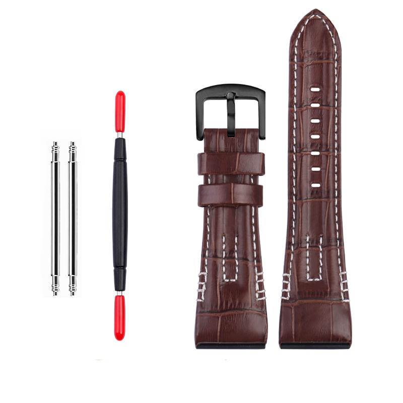 ONE26mm Genuine Leather Watchband For Seiko VELATURA/SRH Series SRH013 SPC007J1 SPC007 Strap With Steel Buckle Watch Band BraceletMN