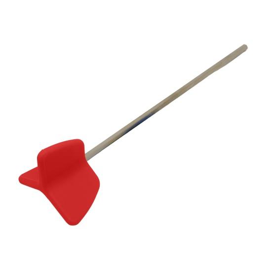 1/2Pcs Easy-Clean Silicone Mixer Drill Mixing Attachment Paddle Non-Stick for Paint Epoxy красный