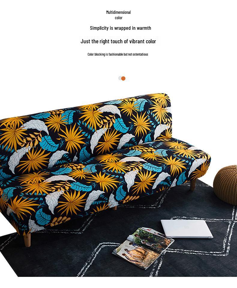 Elastic Dustproof Foldable Armless Sofa Bed Cover