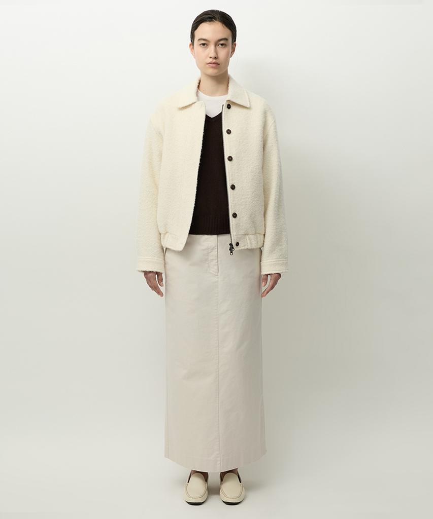 Rough Side White Label Curly Blouson Ivory