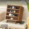 2-teiliger dichter Holz-Lippenstift-Organizer, Quadratisches Vintage-Schreibtisch-Kosmetikregal mit Füßen 1 Stück