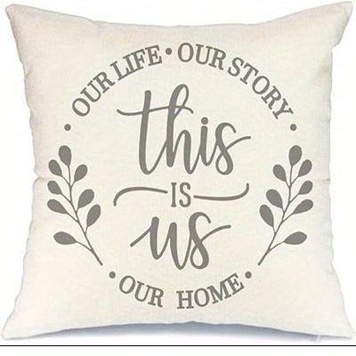 Short Plush Material Pillowcasehome Decor Welcome Home & Nature-Inspired Decorative Pillows Pattern Cushion Cover Suitable For S