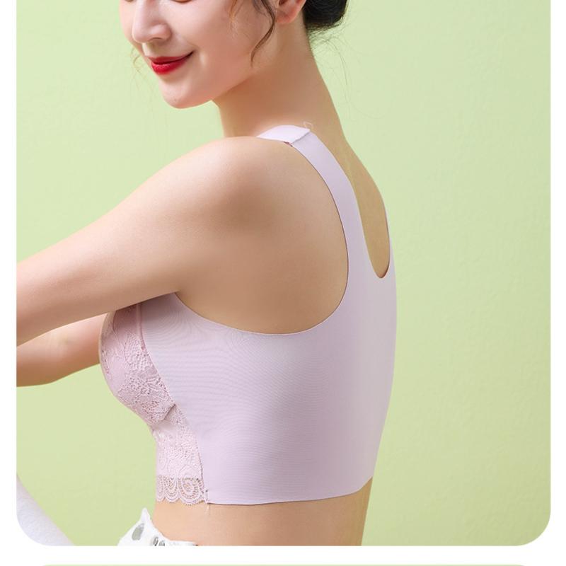 Seamless Large Size Underwear Women's Small Breasts Gather No Steel Ring On The Collection Auxiliary Breast Anti-sagging Bra