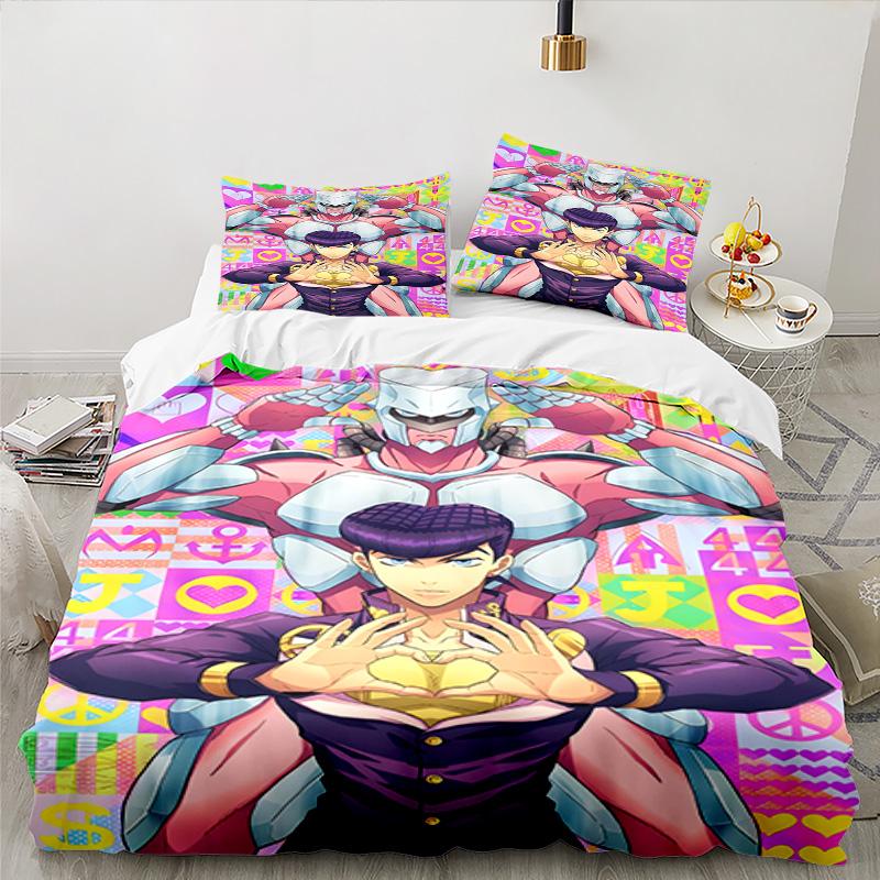 3PCS Jojo Bedding Set Printed Duvet Cover Closure Includes 1 Duvet Cover & 2 Pillowcases for All Seasons Bedroom Decor