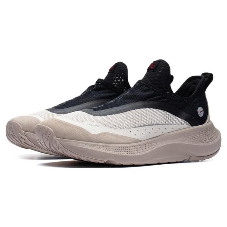 New LiNing Soft Go Anti Slip And Wear Resistant Breathable Low Top Sports Casual Shoes Men's Gray Black AGLT105-3