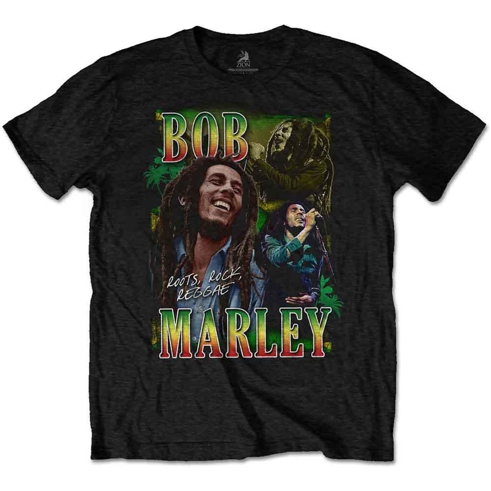 Bob Marley Roots Rock Reggae Homage T-Shirt Black New Unisex T-Shirt M