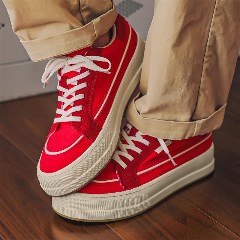 New low-top canvas shoes sports and leisure campus style niche men's shoes breathable board shoes men's tide X318