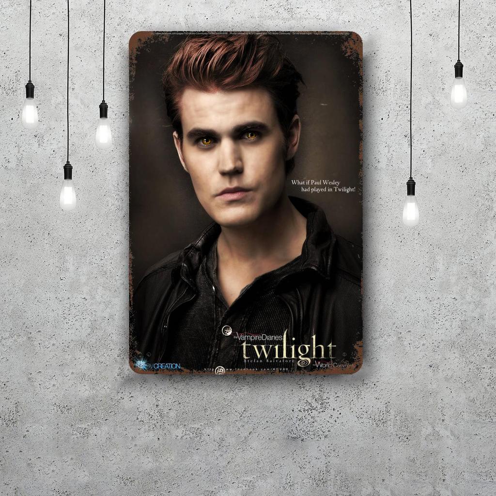 Damon Salvatore Decor Poster Vintage Tin Sign Metal Sign Decorative Plaque for Pub Bar Man Cave Club Wall Decoration