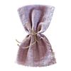 6pcs Burrs Design 42x42cm Tassel Napkins Sage Green Reusable Cotton Napkins Retro Style Gauze Napkins Christmas Decor