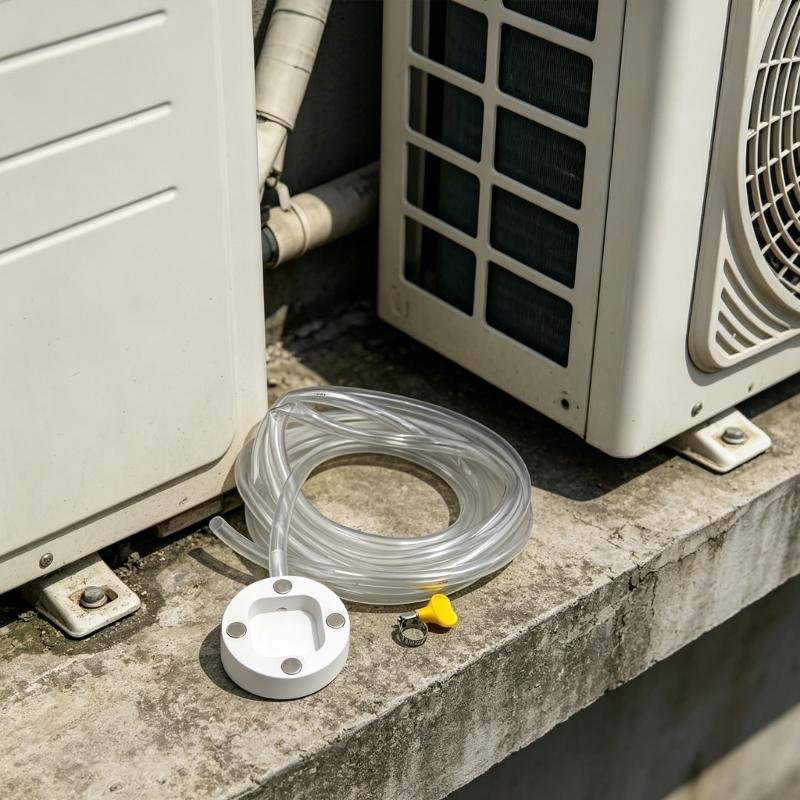 Tubo di scarico universale per condizionatore d'aria con connettore per tubo e fascetta, tubo di scarico condensa trasparente per una facile installazione