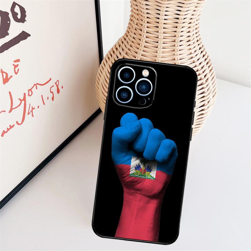 Vintage Haiti Haitian Flag Phone Case For iPhone 16 Pro Max 15 14 13 11 12 17 Pro Max mini 15 16 Plus 16e 17 Air Cover