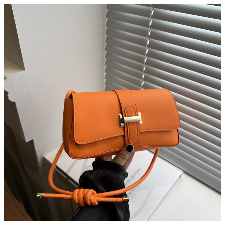 Chic Black White Orange Green Brown And Rose Pink Pu Shoulder Bag Stylish Fashionable Handbag