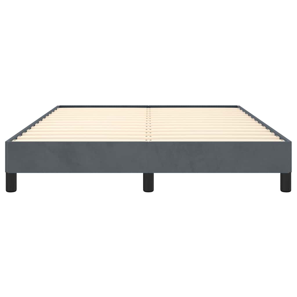 Bed Frame without Mattress Dark Grey 137 x 190 cm Full Velvet