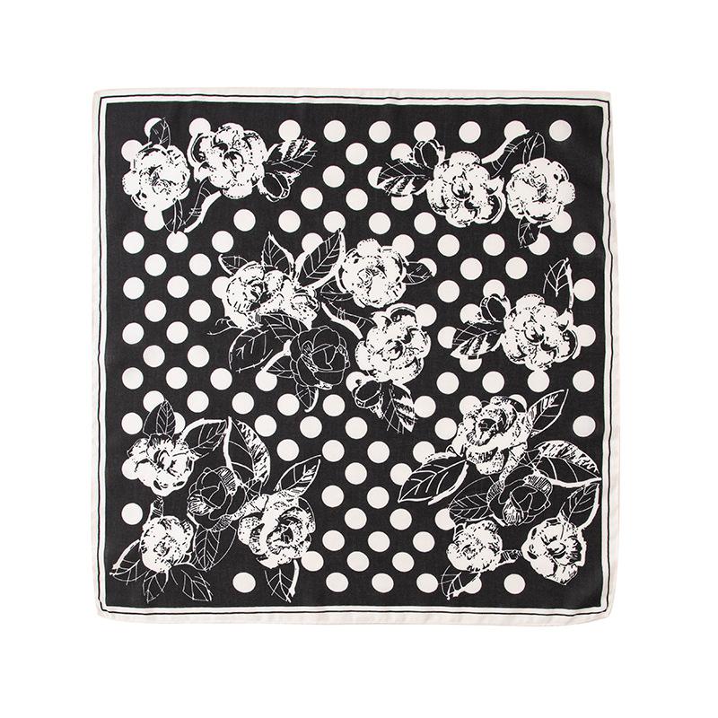 Retro printing design sense, temperament, fashionable herringbone pattern square scarf, advanced sense, foreign style, fashionable and elegant 65*65