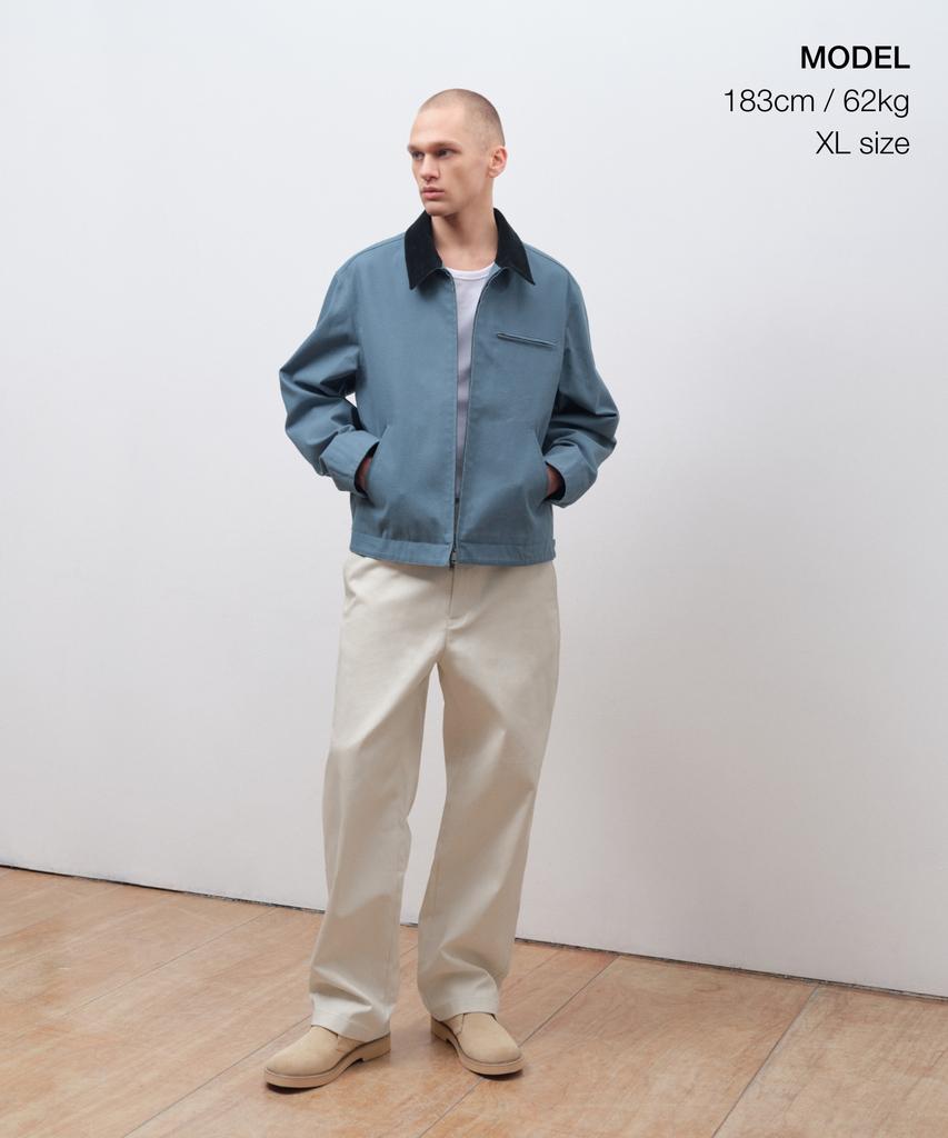 Musinsa Standard Canvas Work Jacket [Blue Grey]