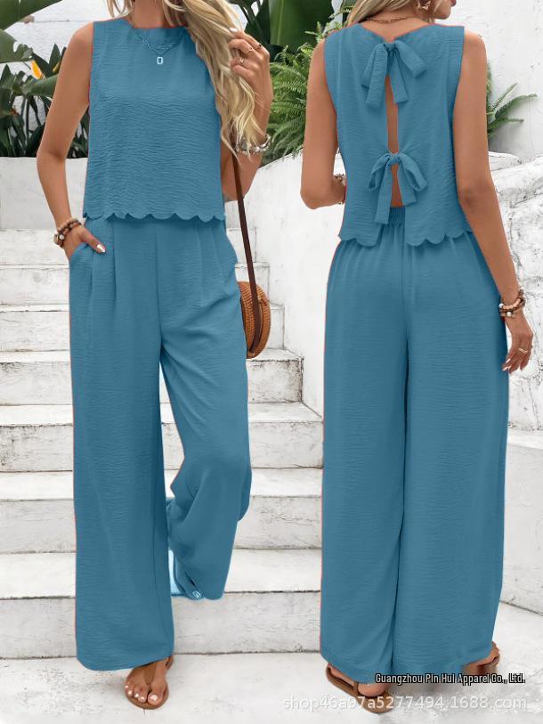 Women's Sleeveless Vest and Long Pants Set - 2026 Summer Fashion Arrival