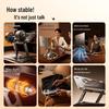 Carbon Steel Laptop Stand: 720° Rotation, Adjustable Height, Non-slip, Foldable, Heat Dissipation