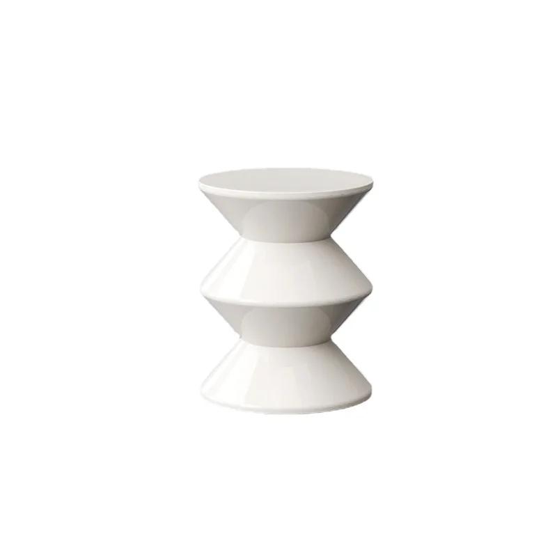 Round Coffee Table Plastic Nordic Home Furniture Living Room Sofa Side Tables Hallway Shoes Stool Balcony Small Desk Nightstands