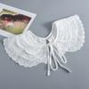 Fashion  Women Girls Lolita Doll Shawl Fake Collar Embroidery Necklace Lapel Blouse Shoulder Wrap Short Capelet False Collar