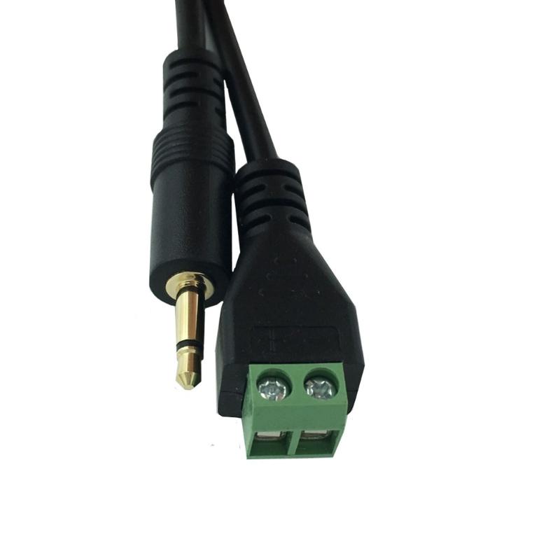 Quality 3.5mm TSMono to 2Pin Screw Terminal Audios Cable with Solderless Design for Easy Connection and Portability