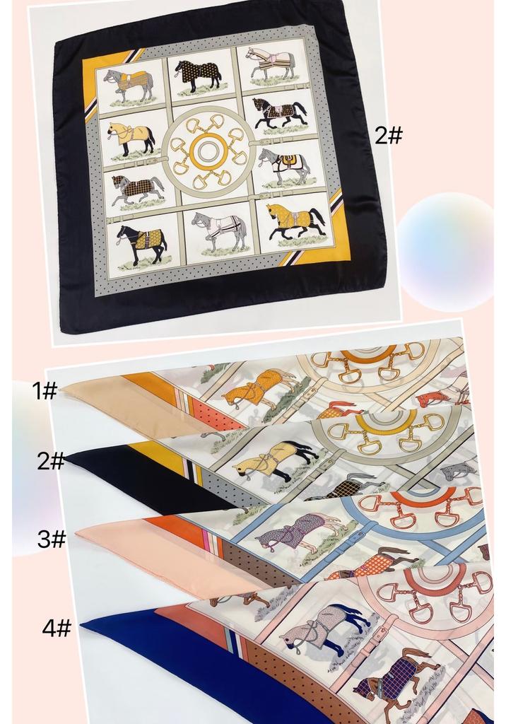 European and American silk scarves retro-printed paisley pattern 71 square scarf bag head versatile scarf