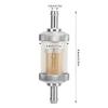 Motorcycle Fuel Gasoline Filter Carving ABS Heat Resistance for 6mm Diameter Motorbike