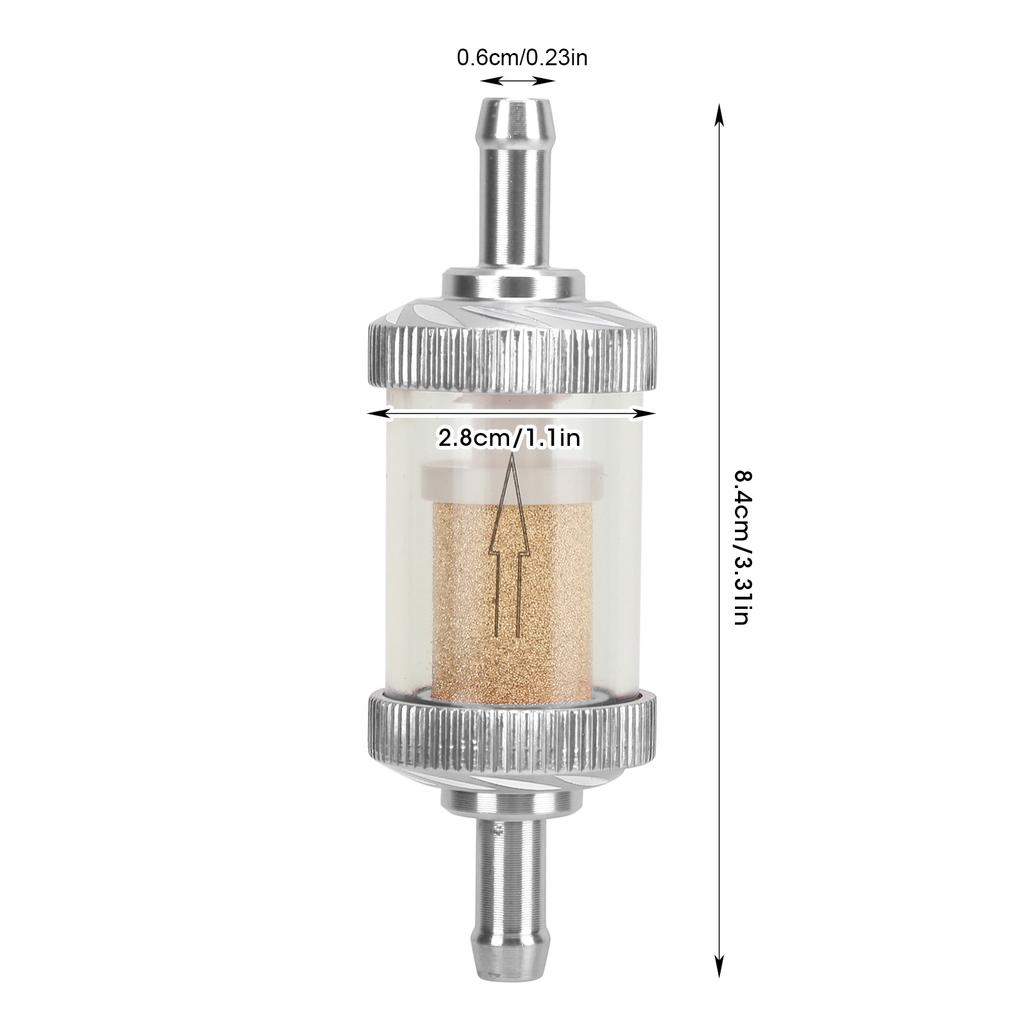 Motorcycle Fuel Gasoline Filter Carving ABS Heat Resistance for 6mm Diameter Motorbike